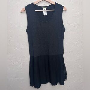 DOLCEZZA BLACK SLEEVELESS DRESS SIZE M